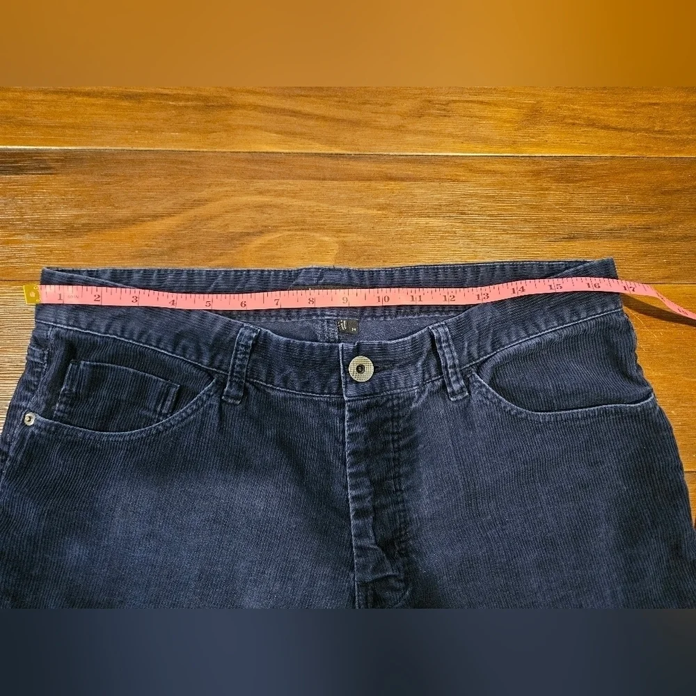 THEORY WOMEN'S NAVY BLUE ZIGGY SLIM LEG MID-RISE CORDUROY PANTS SIZE 34 - Picture 6 of 8